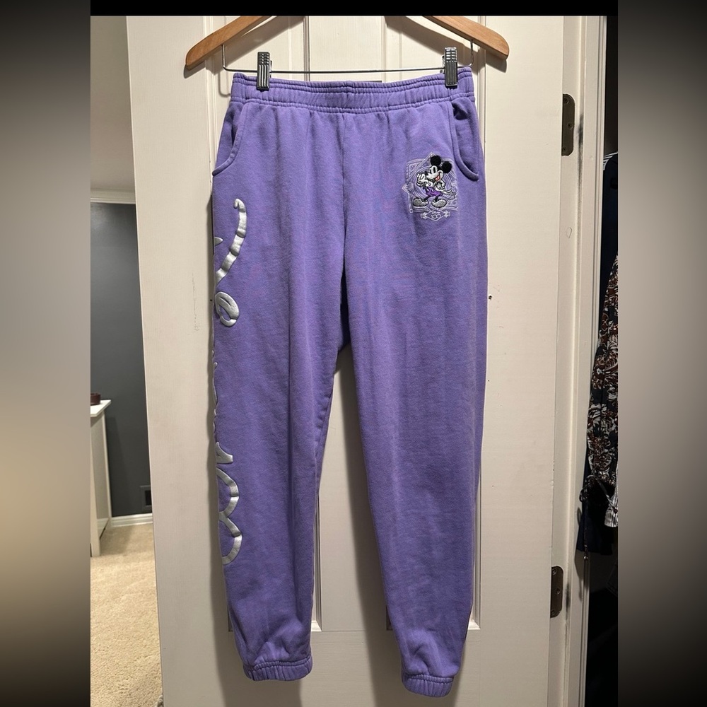 Disney 100 Youth Kids Girls Large Sweatpants Purple